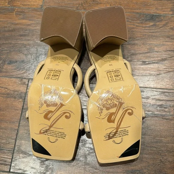 NEW! Free People Double Strap Parker Heel In Dune - Size 39 EU - Picture 12 of 16